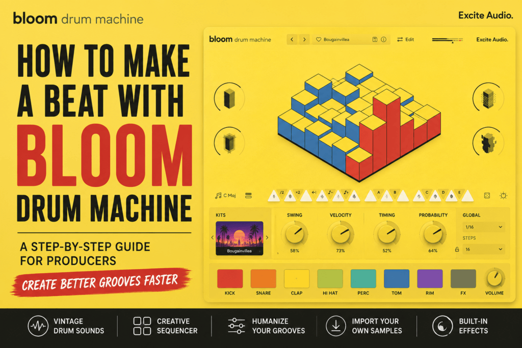 how to make a beat with bloom drum machine